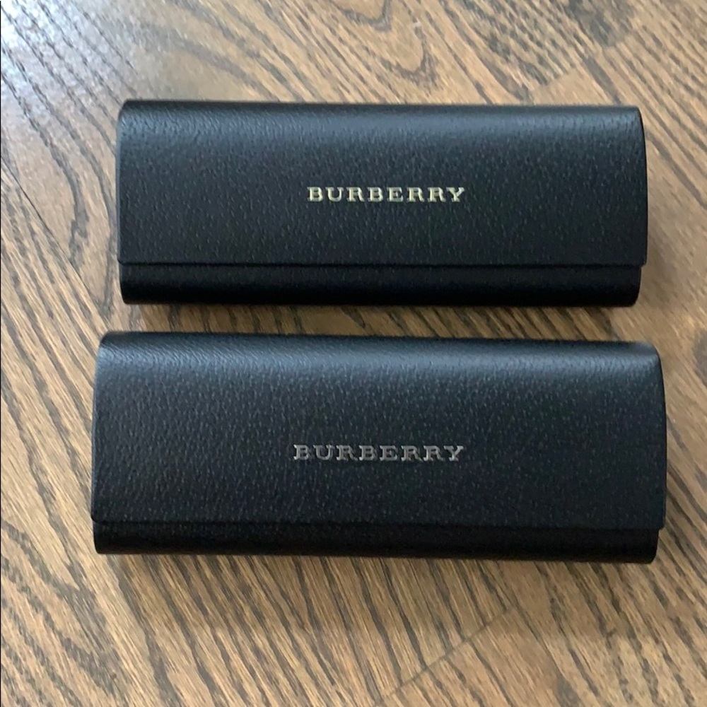 Burberry Black Sunglasses Case Box Gold Silver